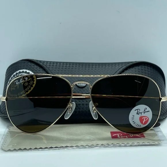 New Rayban Aviator Polarized 3025 Gold/Brown Polar asstd sizes - Picture 6 of 9